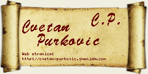 Cvetan Purković vizit kartica